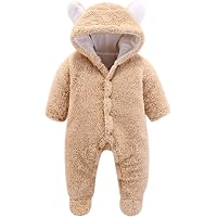 Grenouillère Bébé à Capuche Animaux - Flanelle Douce, Fermeture éclair Double Sens, 0-36 Mois