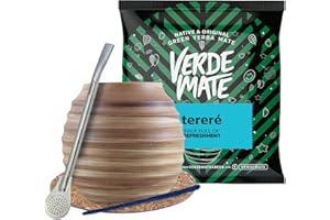 SMARTSF Yerba Mate Starter Kit | Begginer's Set | Large Ceramic Mate Cup 400ml | Stainless Steel bombilla | Product Made by Cebador
