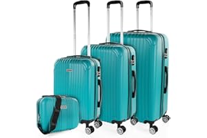 ITACA - Set valigie - Set Valigie Rigide Offerte. Valigia Grande Rigida, Valigia Media Rigida e Bagaglio a Mano. Set di Valigie con Lucchetto Combinazione TSA T71500B, Verde menta