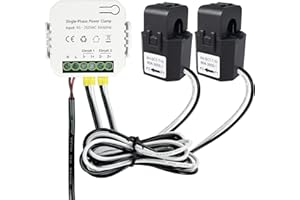 OWON Bi-Directional Smart 2 Way WiFi Power Monitor Energy Meter with 80A/ 2Clamp,WiFi Home Energy Monitor, Energy Meter Single Phase Electricity Compatible