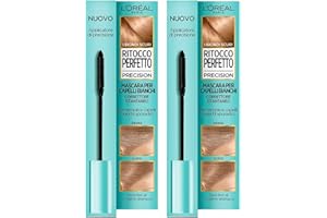 2x L'Oréal Paris Ritocco Perfetto Mascara per Capelli Bianchi Correttore Istantaneo Colore 4 Biondo Scuro - 2 Flaconi da 8ml ognuno