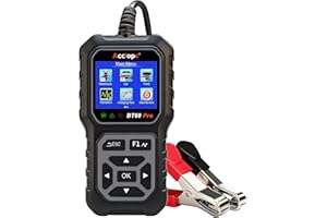 Acclope BT60 PRO Testeur de Batterie Gris 100–3000 CCA, pour Voiture, Camion, Moto, 6V/12V/24V, Testeur de Charge de Batterie Automobile, Compatible avec Batteries AGM, Gel, EFB, Lithium