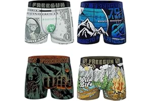 FREEGUN Lot de 4 Boxers Garçon Premium