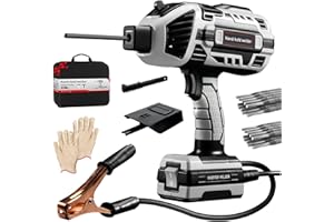 Orifesio Handheld Welding Machine, 220V Portable ARC Welder with 20 Welder Rods, IGBT Inverter, 6 Variable Current Adjustment, Electric Welding Machine, Fits 3/32 "-1/8" (2.5-3.2mm) Wire Rods (Gray)
