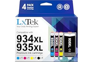 LxTek 934XL 935XL Multipack Compatible para HP 934 935 934 y 935 XL para HP Officejet Pro 6230 para HP Officejet 6820 para HP officejet Pro 6830 Tinta 934xl (Pack de 4)
