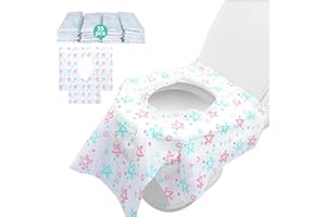 ABirdon Toilette Auflage 20 Stück Einweg Toilettenauflagen, Toilettensitzbezug für Kinder, Toilettenpapierunterlage für Einkaufszentren, Krankenhäuser, Büros,Hospital,Office