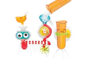 Yookidoo Baby Bath Toy - Spin 'N' Sprinkle Transparent Water Lab - Spinning Gear and Googly Eyes - Attaches to Any Size Tub Wall (1-3 Years)
