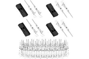 pzsmocn 50 Ensembles / 150 Pièces pour Connecteur Adaptateur Dupont 2,54 mm Pas 2-Broche Boîtier Mâle Borne de Prise Noire Câble Compatible 30-26 AWG Accessoires, Kit Broches à Sertir D'en-Tête