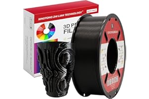 XINGTONGZHILIAN PLA 3D Printer Filament, PLA Filament 1.75mm, 1.75mm Printing Material Accuracy +/- 0.02 mm 1kg/Spool, PLA Black