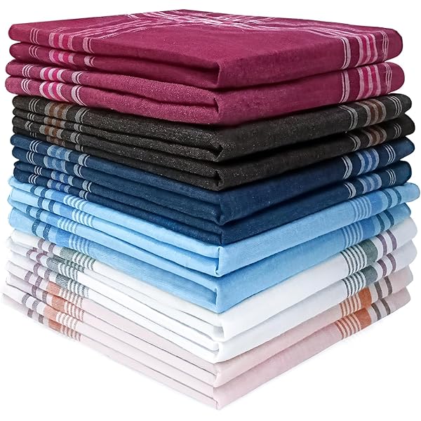 Fazzoletti Di Cotone Da Uomo - Set Di 5 Pezzi 40x40 Cm, Multicolore Per Tasca E Eleganza - Foto 8