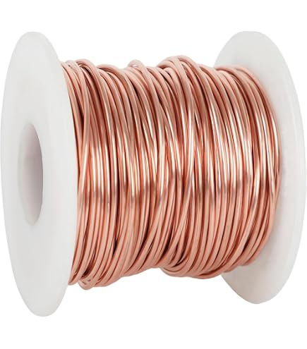 Fil De Cuivre Pur AFEPHE 0.5mm 50M - Bobine Fil Cuivre T2 Émaillé Pour Bricolage, Électronique Et Jardinage Anti-limaces