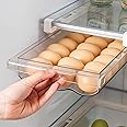 KILOW Refrigerator Eggs Storage Box Plastic Food Storage Container Pull-out Drawer Holder Kitchen Fridge Fresh-Keeping Organizer Shelf