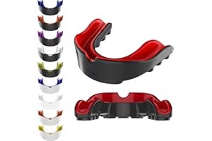 S SELF MARK Mouth Guard Gum Shield – Professional Mouth Guard for Contact Sports, Rugby, Martial Arts, Karate, Rugby, MMA, Boxing, Hockey, Football Flexible for Youth & Adult