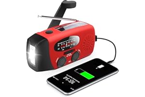 Wind Up Solar Radio,Emergency Hand Crank Radio Dynamo Radio with Rechargeable USB Phone Charger,Flashlight Torch by RunningSnail | Emergency Use for Camping,Hiking (MD-088) (Light Red)