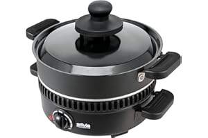 SILVA-HOMELINE Silva Homeline PK-M 800 Multiröster mit Wendegrillplatte, 600 W, schwarz