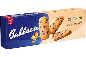 ‎BAHLSEN Bahlsen Chokini - 1er Pack - Mürbegebäck mit Schokostückchen und Orangennote (1 x 150 g)