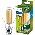 Philips LED Ultra Efficient Light Bulb A Label Energy Rating [White 3000K - E27 Edison Screw] 75W, A70 Clear. for Indoor Home Lighting.