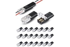A aBlumen 25 Stück 2 Polig Kabelverbinder KFZ Kabel Steckverbinder 12V KFZ Stecker 2 Polig wasserdichte Stecker, 18-24AWG Doppeladriger Steckverbinder mit Verriegelungsschnalle für KFZ LKW