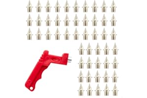 GIONAR 50 Stück 6mm Spikes für Schuhe Winter, Spikes Leichtathletik für Sportschuhe, ideal für Laufen, Springen, Wandern, 1/4 Zoll,Silber