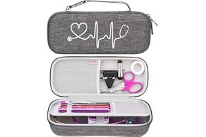 BOVKE Estuche para estetoscopio 3M Littmann Classic III, Lightweight II S.E, Cardiology IV Diagnostic, MDF Acoustica Deluxe Estetoscopios - Espacio adicional para otros accesorios, Volcanic Grey