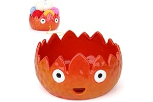 Coopay Bol à laine pour laine, bol à flamme, bol à fil en céramique, léger, grand bol à tricoter, fait à la main, bol en laine pour crochet, grand trou de fil, bol à tricoter portable, 18 x 10 cm