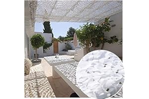 JOLAN Red De Camuflaje Protector Solar, Caza De Red De Camuflaje, Decoración Militar, Red De Sombra 2M 3M 4M 5M 8M 10M, Varios Tamaños, Blanco