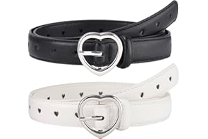 Coubeau 2 pièces Ceinture en Cuir Enfant Fille - Ceinture réglable pour enfants de Sport pour filles et garçons
