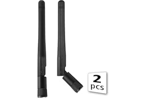 Akasa Omni-Direktionale Tri-Band Wi-Fi Antenne, RP-SMA Male, 2 Stück, 2dBi, Konform mit IEEE 802.11a/b/g/ac/ad Frequenz, A-ATN01-BK