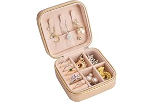 FARSIGHTED STAR Fasighted Star Jewelry Box custom Travel Jewelry Box birth Flower Leather Jewelry organizers name custom bride Proposal gift to Girls (gold)