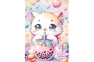 Agenda Scolaire: Kawaii Chat Mignon | Journalier, une Page par Jour | 12 x 17 cm | Pour Ecole Elémentaire, Collège, Lycée, Université, Etudiant | 280 pages