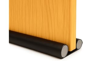 PRINTME3D SHAPE YOUR PROJECTS Paraspifferi Sottoporta 96 cm – Paraspifferi Porta Compatibile fino a 5 cm – Isolante Termico per Freddo e Aria, Antispifferi, Guarnizione Porta Interna ed Esterna,per Risparmio Energetico, Nero