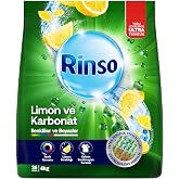 Rinso Toz &Ccedil;amaşır Deterjanı Limon ve Karbonat Renkliler ve Beyazlar İ&ccedil;in 4 KG