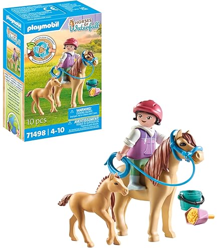 PLAYMOBIL 6971 – Pony Butterfly – Set Con Stalliere, Pony, Cassetta E Farfalle – 4-10 Anni