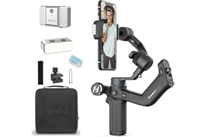 FEIYUTECH Feiyu SCORP Mini P Kit Gimbal Stabiliser for Smartphone, AI Tracking Phone Gimbal, w/PD Fast Charge & Multifunction Knob, Max Payload 1.15 lb, Gimbal for iPhone 14 Pro Max & Android, YouTube TikTok