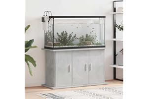 Homgoday Aquarienständer Betongrau Holzwerkstoff 101x41x58 cm für sichere Ausstellung und Aufbewahrung - Moderner Wohnraumdekor Model833635