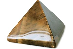 Mina Heal Pyramide de Cristal de Pierre de guérison Naturelle du Chakra de l'œil de Tigre, 3,8 cm