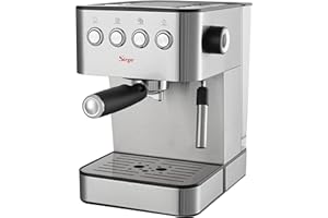 Sirge LUSSY Macchina per Caffè Espresso,Cappuccino e BEVANDE CALDE utilizza caffè in polvere e/o Cialde Potenza 850 Watt. POMPA ITALIANA da 15bar con 3 filtri in dotazione