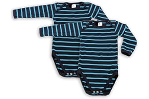 wellyou – Langarmbody Baby & Kinder aus 100% Baumwolle – Babybody für Mädchen & Jungen – 2er Set Langarm Baby Body in Größe 50-134 – Made in EU