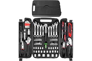 TLGREEN 95 Piece Socket Spanner Tool Kit Set, Mechanic Toolbox with Ratchet Wrench, Screwdrivers & Bits, Hand Tool Set for Car Repair, DIY & Home Maintenance