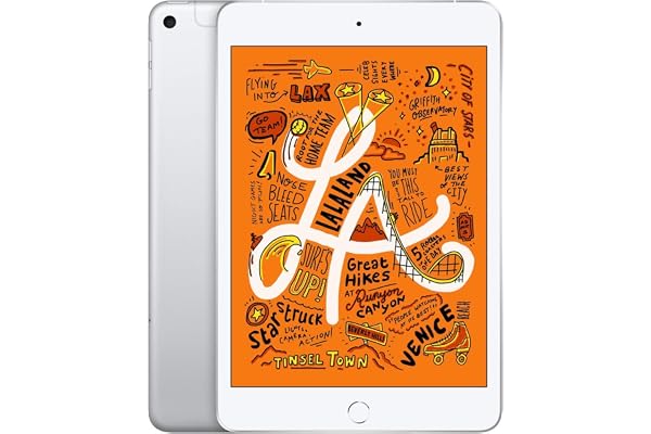 2019 Apple iPad Mini (7,9-pouces, Wi-Fi + Cellulaire, 256 Go) Argent (Reconditionné)