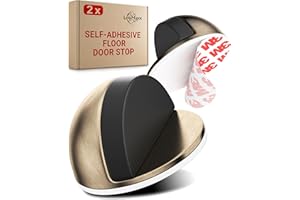 LouMaxx Set of 2 Door Stoppers - Adhesive Door Stoppers - Effective Design Self Adhesive Floor Door Stop