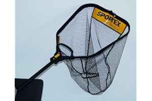 SPORTEX MARKENQUALITÄT AUS DEUTSCHLAND Sportex Alu-Raubfischkescher gummiert 60x50cm 401001 Kescher Raubfischkescher Angelkescher Net