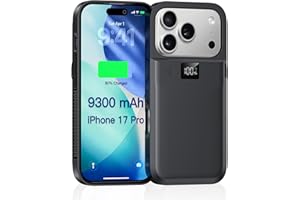 GagaKing Akkuhülle für iPhone 17 Pro/17, 9300mAh 20W Battery Case, Handyhülle mit Powerbank, Ladehülle Akkuhülle für iPhone 17 Pro/17(6,3")