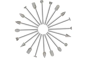 ZFYQ Frese Diamantate Set con 3mm Gambo Utensili Rotanti DIY Molatura, Lucidatura, Incisione, per Pietra Vetro e Ceramica, 20 Pezzi