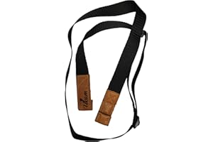 Ukam Correa guitarra doble gancho mod.AM0703 ajustable Largo 100 a 152 x Ancho 3 Cm.Ideal para Guitarras Clasicas,Acusticas y Españolas que carezcan de enganches metalicos.MADE IN SPAIN(Negro-Marrón)