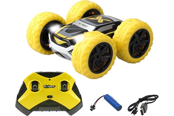 Silverlit - Exost Voiture Télécommandée Tout-Terrain 360 Cross - Batterie Rechargeable - Conduite sur 2 Faces à 360° + Phares LED - Vitesse : 12km/h - Jouet pour Enfants dès 5 Ans