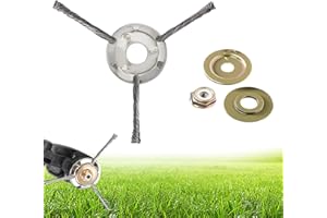 Ellxen Decespugliatore in filo di acciaio con foro da 25,4 mm, spazzola per erbacce elettrica, spazzola per erbacce per giardino, testa tagliaerba (3 teste)