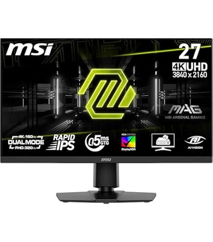 MSI MAG 322UPF 32 Inch 4K Gaming Monitor - UHD 3840 x 2160, Rapid