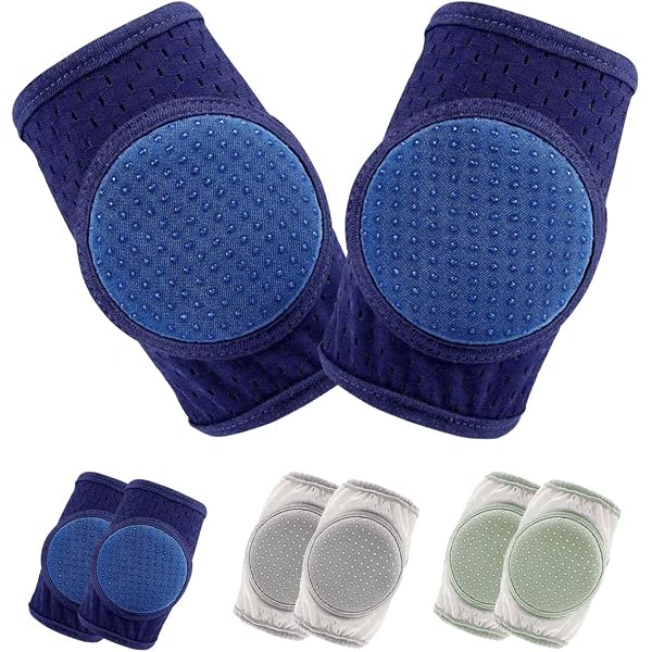 Txyk 5 PCS Genouillères Bébé Protection Rampant - Rose/Gris/Vert/Rouge/Blanc - 6-24 Mois