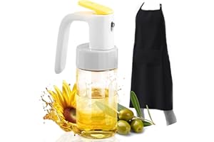Milton' Store®️ pulverizador aceite spray 250ml + delantal cocina de regalo | Pack culinario Premium, spray aceite cocina, ideal para ensaladas, comidas a la plancha, barbacoas, comidas al horno, etc.